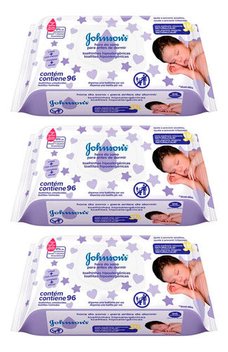 Johnson's Baby X3 Toallitas Húmedas Antes De Dormir 96u 3c 0