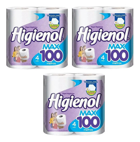 Higienol Max 100 Metres Pack of 3 = 12 Rolls 1