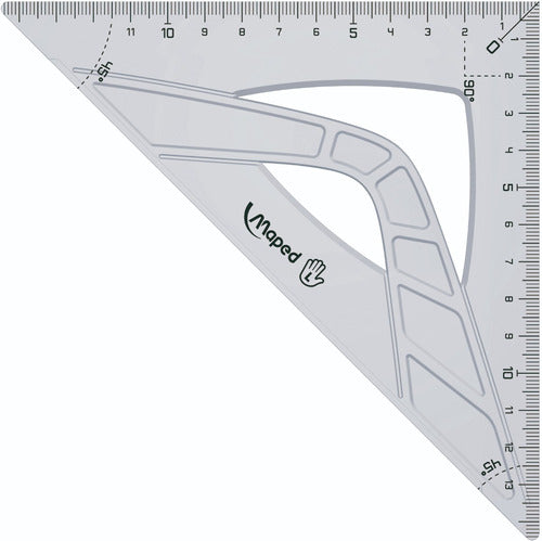 Maped Left-Hand Geometry Set (Ruler, Protractor, Triangle) 3