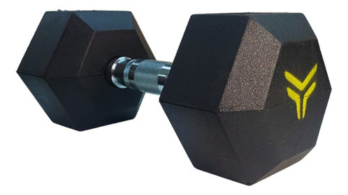 Mancuerna Hexagonal Engomada 5 Kg Dumbbell Full Fitness 0