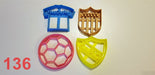 Pack 4 Cortantes Para Galletitas Futbol ! Cod.136 0