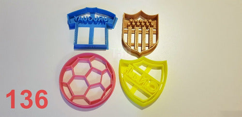 Pack 4 Cortantes Para Galletitas Futbol ! Cod.136 0