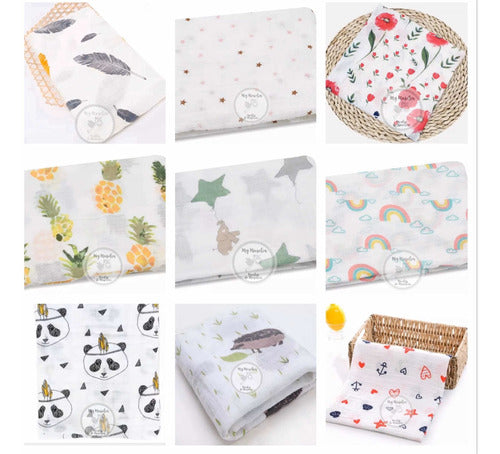 My Muselin 100% Cotton Muslin Baby Blanket - 25+ Models Available 0