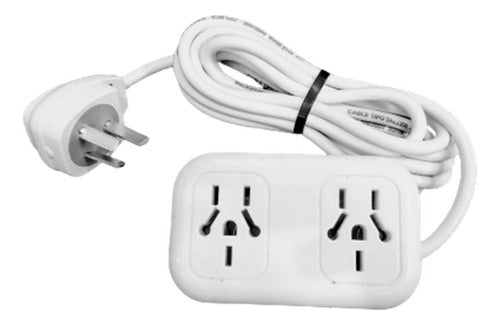 VR 5 Pack Prolongador Power Strip 2 Outlets 3m 0