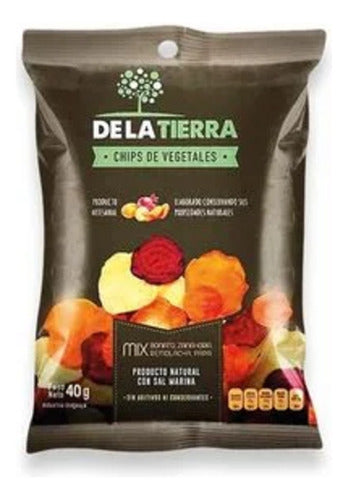 Chips De Vegetales Con Sal Marina De La Tierra 40g 0