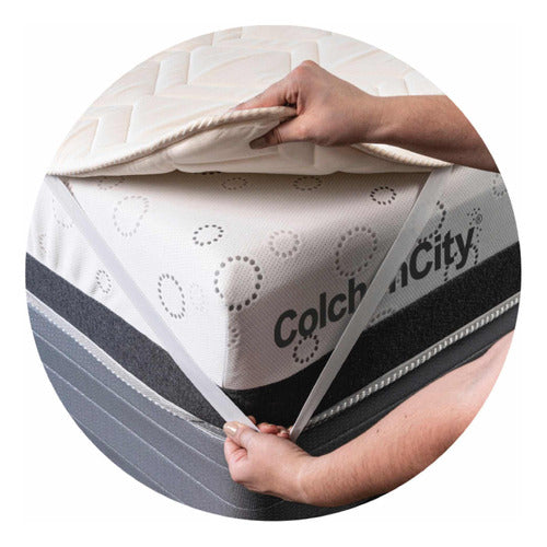 ColchonCity Pillow Top Jackard Matelasse 200 X 200 King Oferta Premium 0