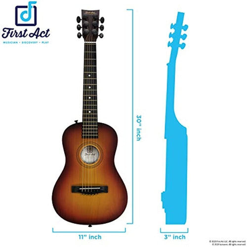 First Act Sunburst Acoustic Guitar, 30 Inches - Cue 1