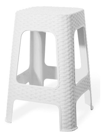 POO X5 Stackable Plastic Rattan-like Stools 5