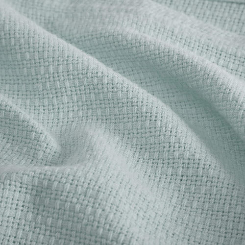 Madison Park Freshspun Basketweave Luxury Cotton Blanket Blu 3