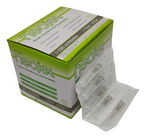 Neojet Disposable Hypodermic Needle 27g X 1/2 13x4 X 100 Units 4