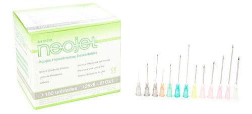 Neojet Hypodermic Needle Disposable 16x5 25g X 5/8" X 500 Units 0