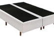 Cama Box Base Solteiro Bordado Branco (88x25)polar 2