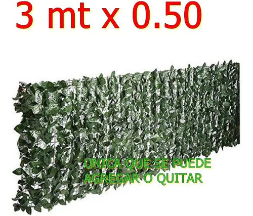 Cimarron Plastic Artificial Leaf Fence for Garden - 3 Meters 0