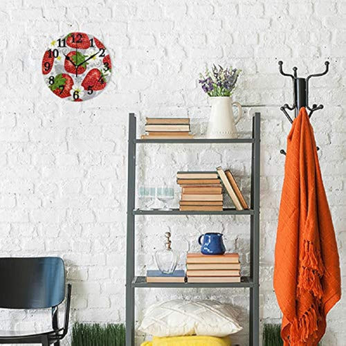 AHOMY Round Strawberry Wall Clock Art Decoration for Home 2