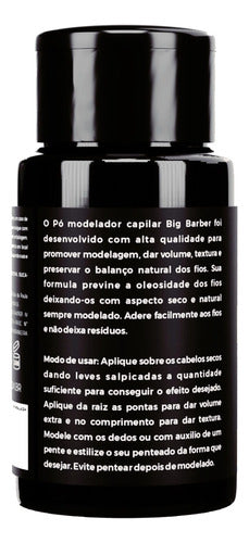 Pomada Em Pó Modelador Big Barber 15g Efeito Fosco Kit 6 Und 6