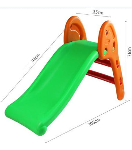 Tushop Plastic Kids Slide - Green and Orange 1