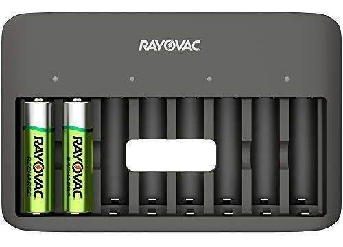 Rayovac USB Battery Charger, 8 Bay Charger for Nimh AA and AAA Rechargeable Batteries 0