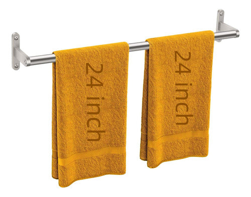 KLJKPA 24-Inch Bathroom Towel Bar, Wall-Mounted Towel Rack 0