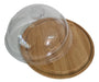 Krea Bamboo Display Plate with Acrylic Dome for Cakes, Cookies, Cheeses 3