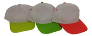White Caps with Color Velcro 100% Polyester 10 Units 7
