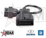 Gm Daewoo 12 Pin To OBD2 16 Pin Adapter + Gift 5