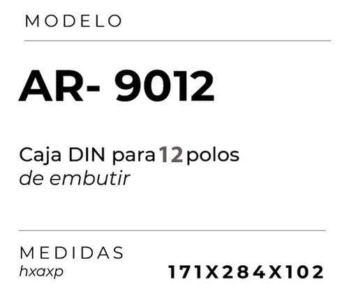 Gabinete Tablero Caja Din Termica 12 Polos Embutir Variplast 1