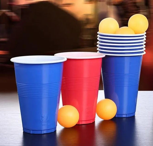 Beer Pong Juego Para Previa Con Vasos Y Pelotas De Ping Pong 3