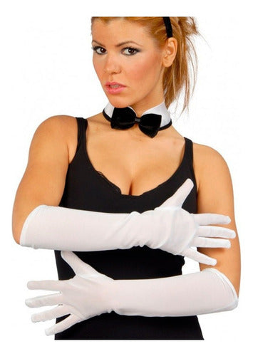 Generic Long White Gloves - Disguise 40cm Jo495 4