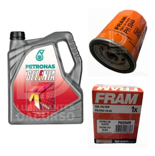 Kit Filtro De Aceite Fram Fiat Siena Y Palio + Selenia 15w40 1