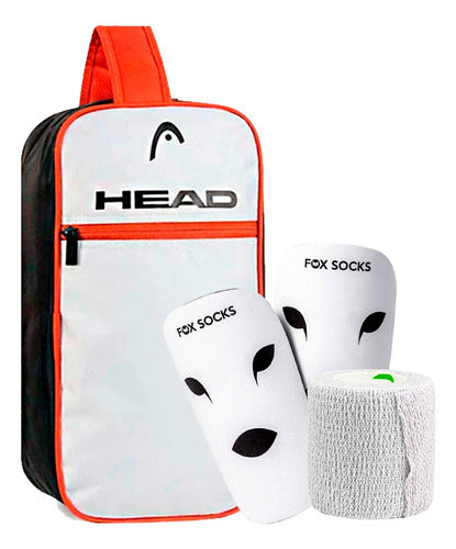 Head Football Kit: Cleat Bag + Shin Guards + Self-Adhesive Bandage 6