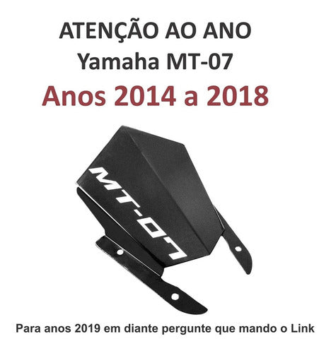 Bolha Parabrisa Capa Painel Yamaha Mt-07 Mt07 Mt 07 1