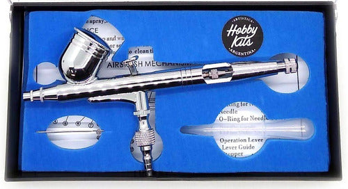 Hobbykits 0.5mm Gravity Feed Double Action Airbrush with 3m Hose 2