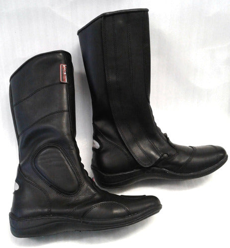 Alter High Motorcycle Boots for Women, Black Leather, Size 37 1