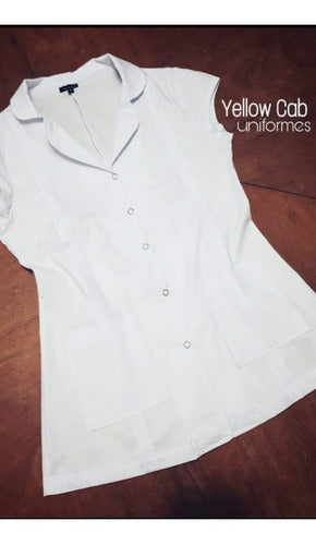 Yellow Cab Elasticated Jacket for Spa and Beauty (No Logo) Size 5 White 2