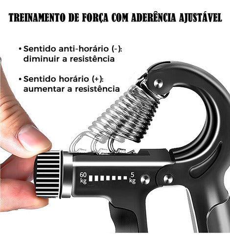 Kit Hand Grip 5 A 60kg Força Treinamento De Pulso Mão - 5pç 4