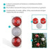 3 Adornos Navideños Decorativos Irrompibles De 15cm - Red&s 3