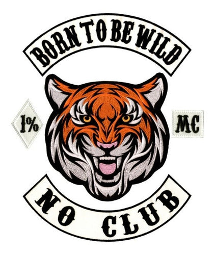 Parches Tigre Born To Be Wild No Club Motoquero Moto Campera 0