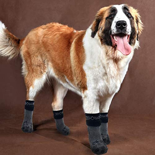 Pawchie Dog Socks for Wooden Floors with Non-Slip Strap 3