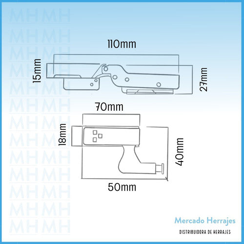 Mercado Herrajes Luz Led Para Bisagra 1