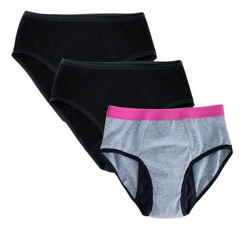 Menstrual Underwear for Girls Adolescents Cotton Pack X 3 0