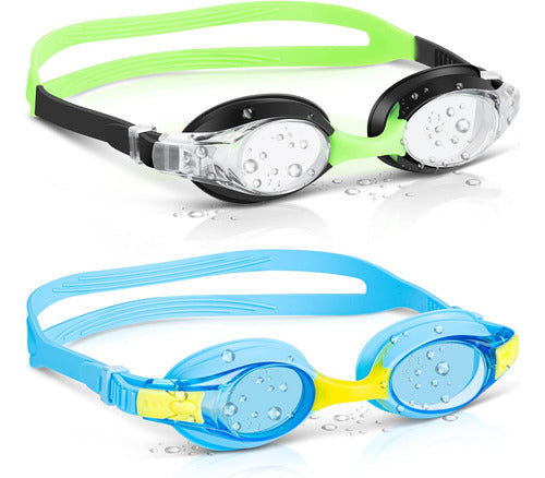 Portzon Black and Blue Unisex Swimming Goggles 0