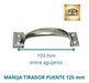 Manijas Puente Tirador Cajón Mueble 125mm Chapa Zinc. X 12 1