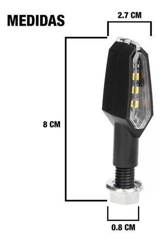 Universal LED Amber Turn Signal Lights Set for Motorcycles 2