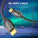 AUDIANO 8K HDMI Cable 3.3ft, High Speed Nylon Braided 2.1 48Gbps 5