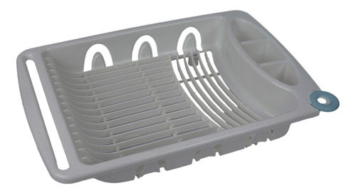 Crom Dish Drainer with Tray - Gray 0