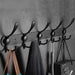 Modern Black Stainless Steel 5-Hook Wall Coat Rack 4