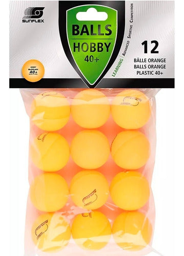 Sunflex Hobby 40+ Table Tennis Ping Pong Balls x 12 Pack 1