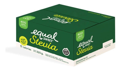 Equalsweet Stevia Sobres X 400 (pack X 6 Cajas) 0