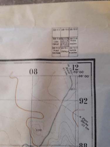 Antigua Carta Del Instituto Geográfico Militar De Neuquen 6