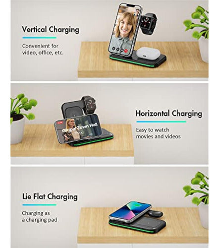 Shenzhen OJD Technology Co.LTD 3-In-1 Wireless Charging Station for Multiple Devices 5